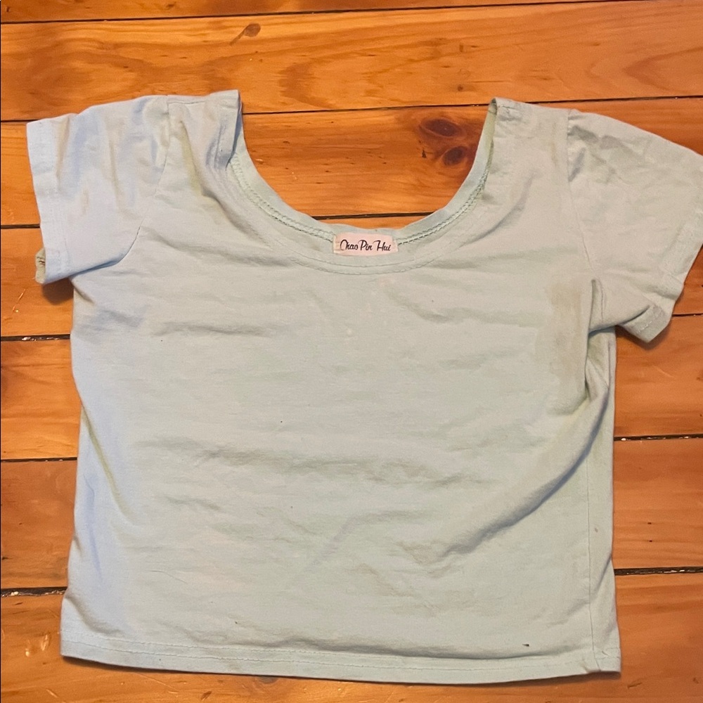 Teal Crop Top